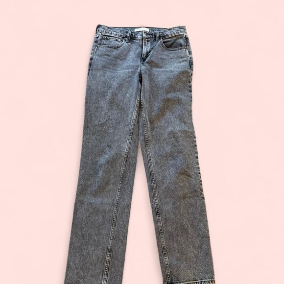 Abercrombie & Fitch Women's Grey and Black Jeans - Picture 1 of 2